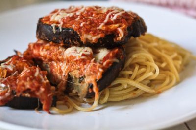 Eggplant Parmigiana Spaghetti